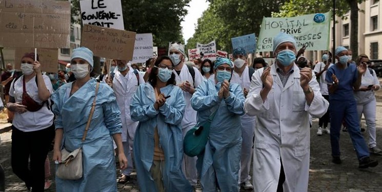 تظاهرات هزاران نفری کادر درمانی فرانسه