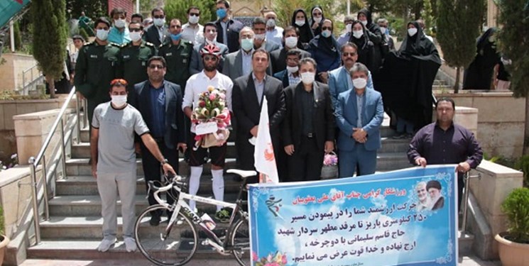 پارا دوچرخه‌سوار کرمانی ۲۵۰ کیلومتر رکاب زد