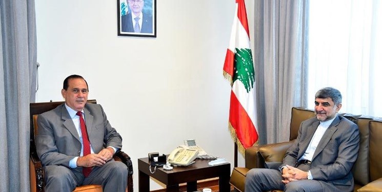 دیدار وزیر لبنانی با سفیر ایران و تأکید بر تقویت روابط