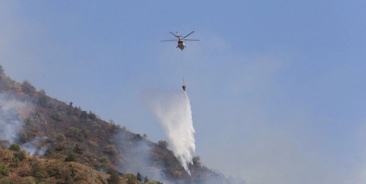 مهار آتش سوزی در ارتفاعات تمرچین پیرانشهر