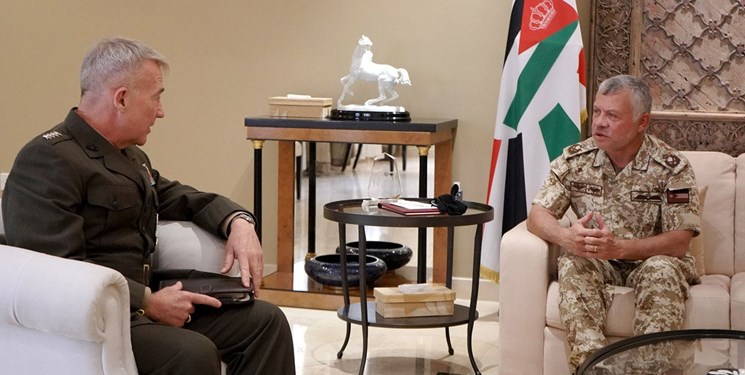 فرمانده تروریست‌های «سنتکام» با شاه اردن دیدار کرد