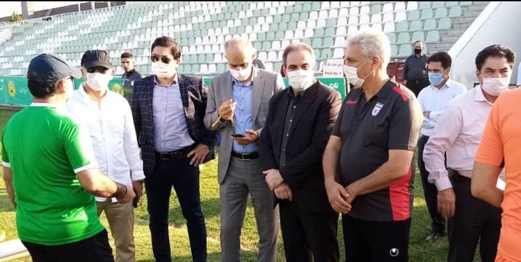 حضور نبی و اعضای کمیته فنی فدراسیون فوتبال در تمرین تیم نوجوانان ایران