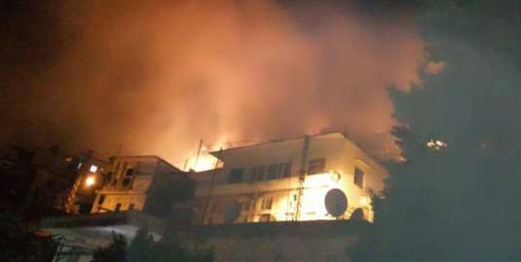 تصاویر آتش‌سوزی گسترده در «جبل مشغره» لبنان
