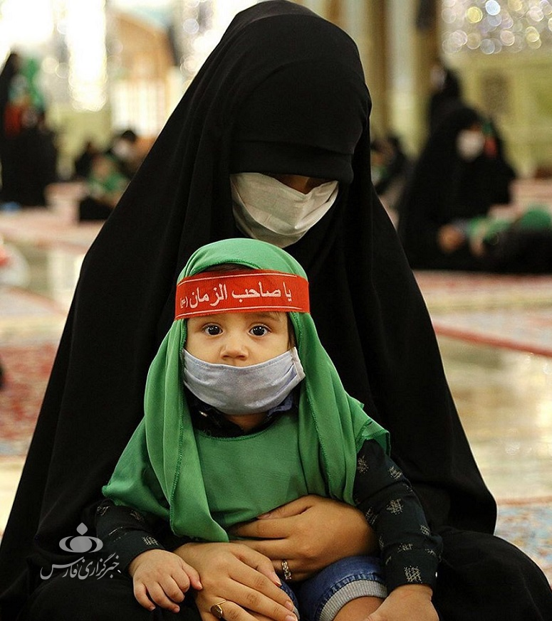 مراسم،كرونا،مادر،لباس،بيمارستان،شيرخوارگان،تبركي،حسيني،خدا،خ ...