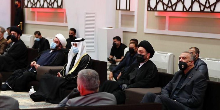 عکس | حضور نخست وزیر عراق در مراسم عزاداری امام حسین (ع)