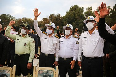 حضور فرماندهان نیروی انتظامی در تجمع