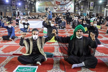حضور اقوام خوزستانی در مراسم محکومیت توهین به پیامبر (ص) در اهواز