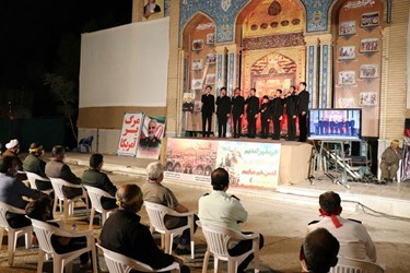 اجرای گروه سرود میثاق مهاجرین در همایش پیشکسوتان دفاع مقدس در سرخه
