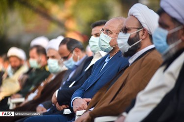 حضور محمد باقر قالیباف رئیس مجلس شورای اسلامی در یادواره شهدای هادی‌شهر 