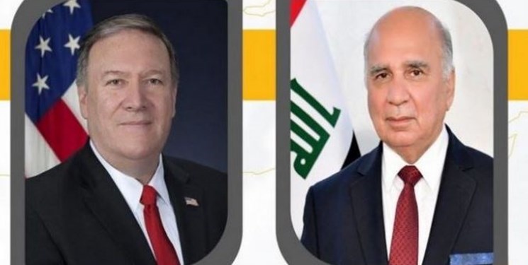تماس تلفنی «پامپئو» با وزیر خارجه عراق درخصوص بستن سفارت آمریکا در بغداد