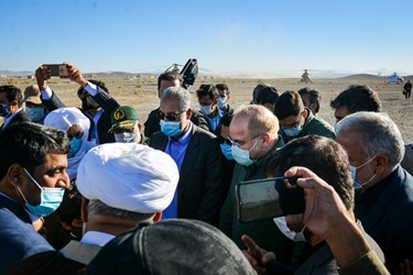 سفر محمد باقر قالیباف رئیس مجلس منطقه دشت رباط خاش در سیستان و بلوچستان
