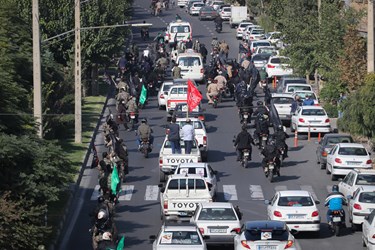 تشییع خودرویی پیکر شهید مدافع حرم مجید سلمانیان