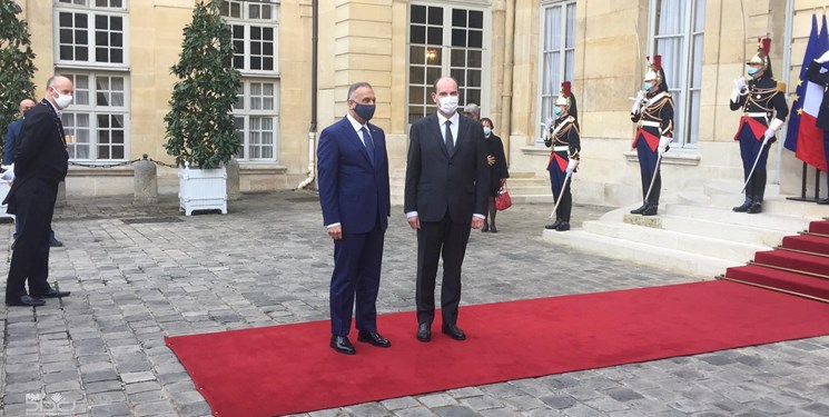 رایزنی نخست‌وزیر عراق با همتای فرانسوی درباره تقویت روابط امنیتی و اقتصادی