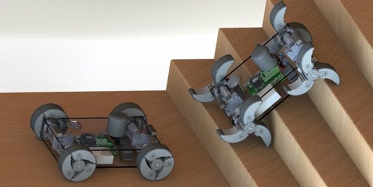 ساخت ربات چرخ‌داری که از پله‌ها بالا می‌رود