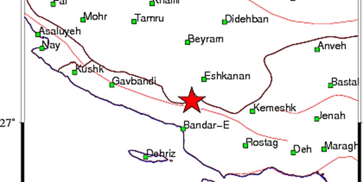 وقوع زلزله در مرز فارس و هرمزگان