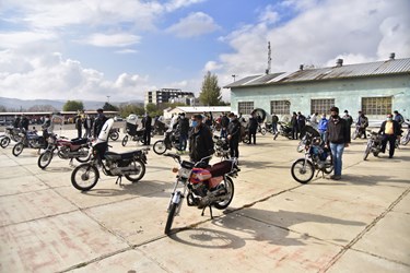 حضور موتور سواران در همایش ارتقاء ایمنی موتورسواران در زنجان