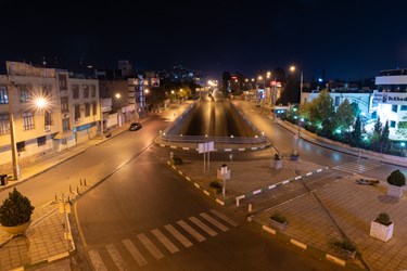 خیابان زرگری، شیراز پس از ممنوعیت عبور و مرور ساعت 21