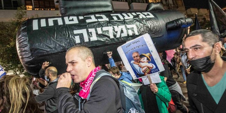 تظاهرات هزاران نفری علیه نتانیاهو و برخورد پلیس با معترضان