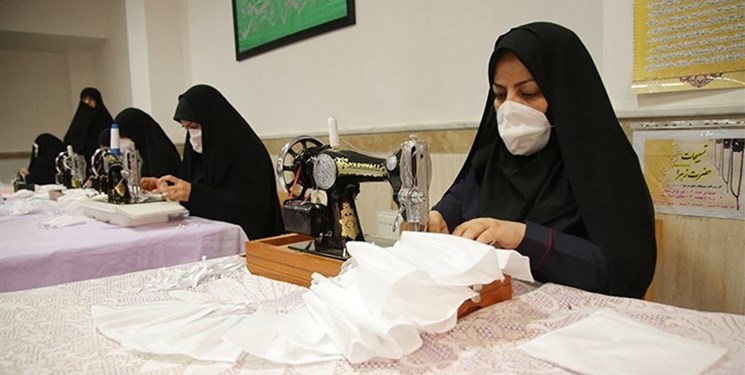 تولید روزانه ۳۰ هزار ماسک با اشتغال‌زایی برای زنان مسجدی