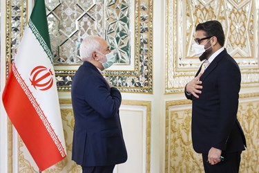 دیدار حمدالله محب مشاور امنیت ملی رئیس جمهور افغانستان با محمدجواد ظریف وزیر امور خارجه