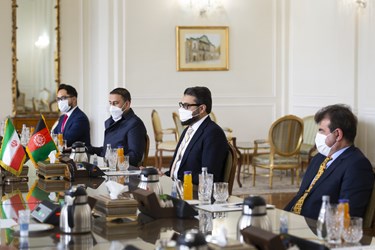 حمدالله محب، مشاور امنیت ملی رئیس جمهور افغانستان و هیات همراه در دیدار با محمدجواد ظریف وزیر امور خارجه