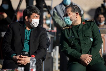 سردار غلامرضا سلیمانی و محمدعلی طالبی استاندار یزد