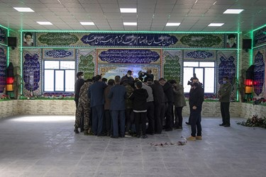 مراسم تشییع پیکر پاک شهید گمنام دوران دفاع مقدس در روستای علاء سمنان