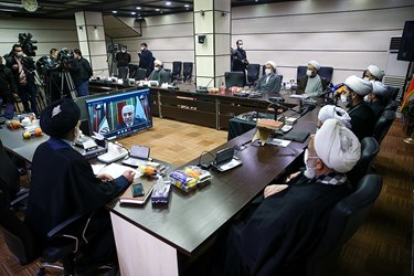 سخنرانی منصور غلامی وزیر علوم،تحقیقات و فناوری به صورت ویدیو کنفرانس در مراسم بزرگداشت آیت الله مصباح یزدی
