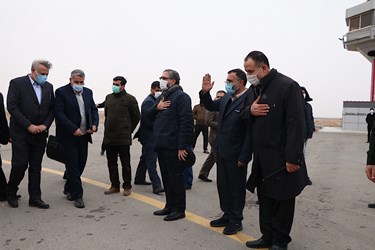 ورود رئیس قوه قضاییه به فرودگاه سمنان