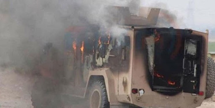 کاروان لجستیک نظامیان آمریکا در عراق هدف قرار گرفت