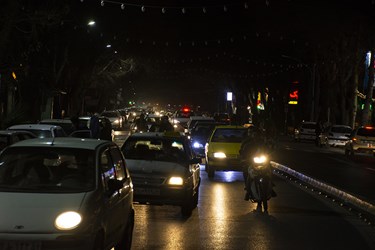 ترافیک خودرویی بعد از ساعت ممنوعیت تردد کرونایی در یزد