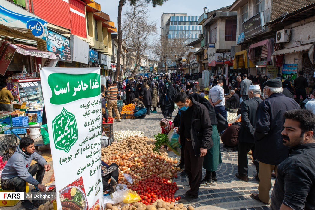 شیطنت کرونا در شلوغی بازار عید گرگان 