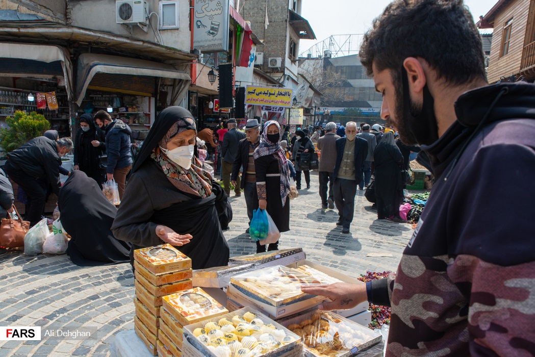 شیطنت کرونا در شلوغی بازار عید گرگان 