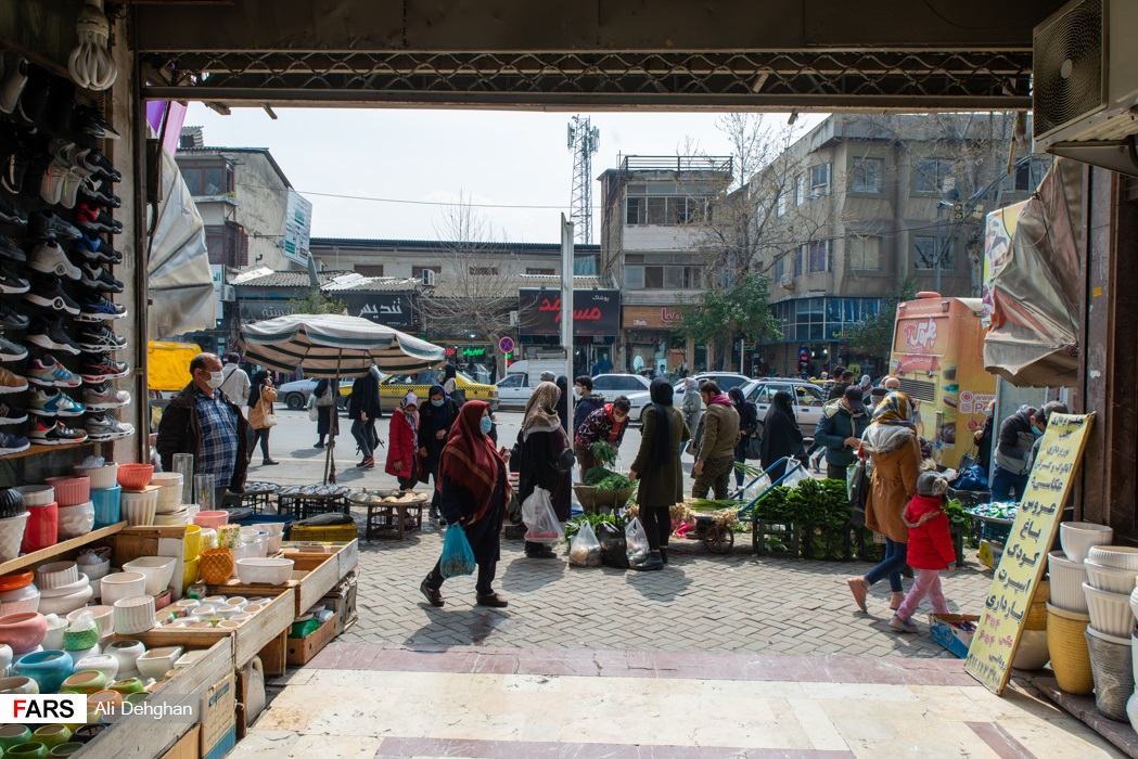 شیطنت کرونا در شلوغی بازار عید گرگان 