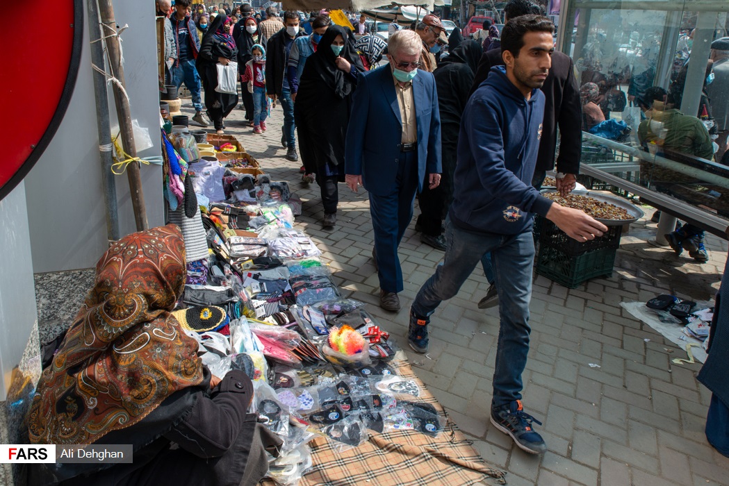 شیطنت کرونا در شلوغی بازار عید گرگان 
