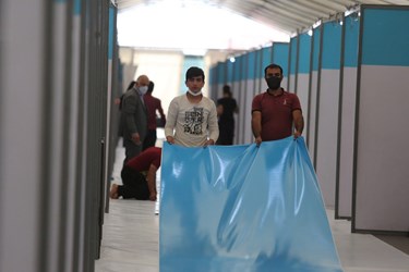 آماده سازی بیمارستان صحرایی ارتش در اصفهان