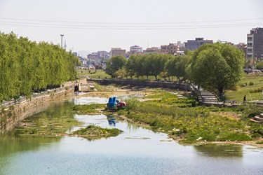 معضلی قدیمی به‌نام لایروبی شهرچای ارومیه /  در حاشیه پارک گوللرباغی