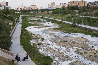 لایروبی  نامناسب رودخانه شهرچای ارومیه / در حاشیه پارک ملت