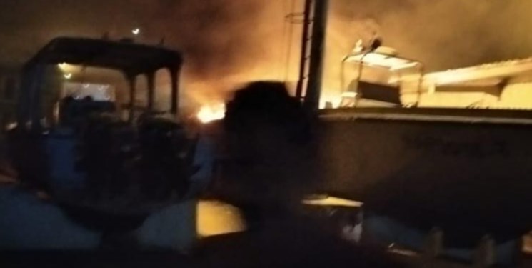 آتش گرفتن قایق جنگی سعودی در سواحل شرق یمن