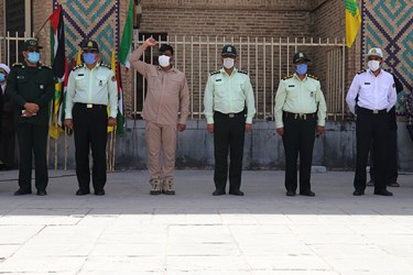 حضور نیروهای نظامی و انتظامی در مراسم بزرگداشت روز جهانی قدس، حسینه امیرچخماق یزد