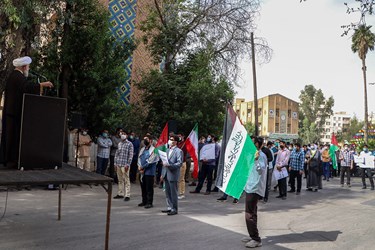 در این تجمع های دانشجویان با سر دادن شعارهایی در حمایت از مردم فلسطین انزجار خود را از رژیم اشغالگر قدس اعلام کردند