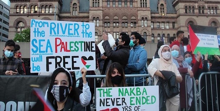 هزاران کانادایی علیه حملات رژیم صهیونیستی به فلسطینیان تظاهرات کردند