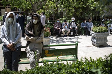 تجمع طلاب حوزه علمیه تهران در حمایت از مردم مظلوم فلسطین در حوزه علمیه مروی تهران