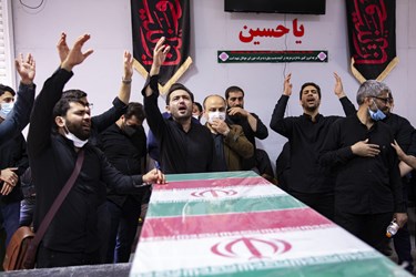  مراسم  وداع با پیکر شهیدان حسن عبدالله زاده و سعید مجیدی در معراج الشهدای تهران