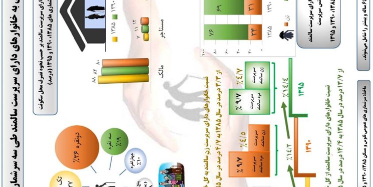 80 درصد سرپرستان سالمند خانوار خانه ملکی  دارند