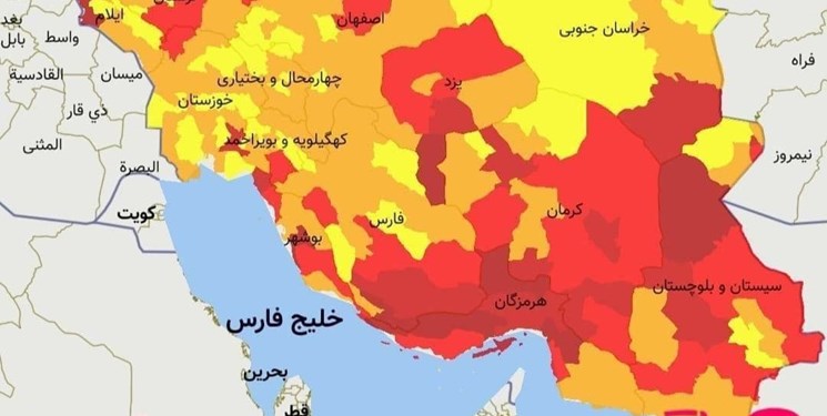 11 شهر هرمزگان در وضعیت قرمز کرونایی قرار دارند