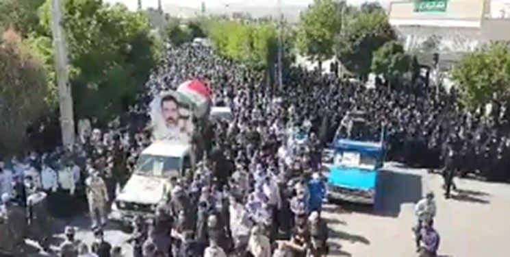 تشییع شهید رضا صفدری مدافع حرم آل‌الله در  «ترکمنچای»