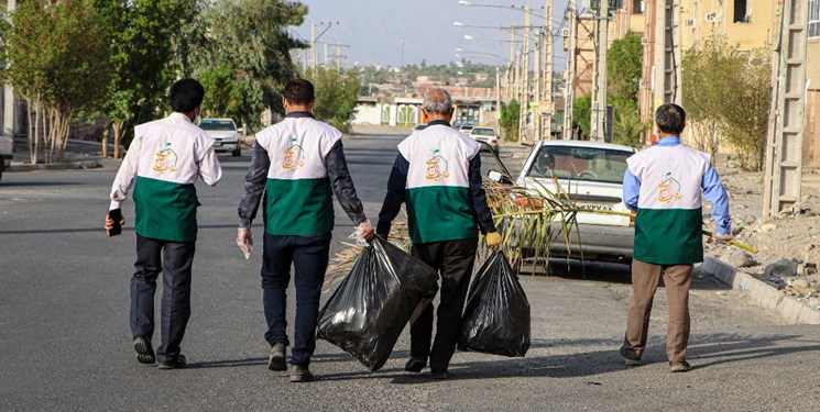 خادمیاران رضوی جیرفت دست به جارو شدند