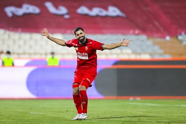 شادی خاص حسین کنعانی‌زادگان بازیکن تیم فوتبال پرسپولیس 