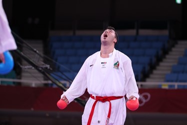 گزارش تصویری از قهرمانی و کسب مدال گنج زاده در کاراته المپیک